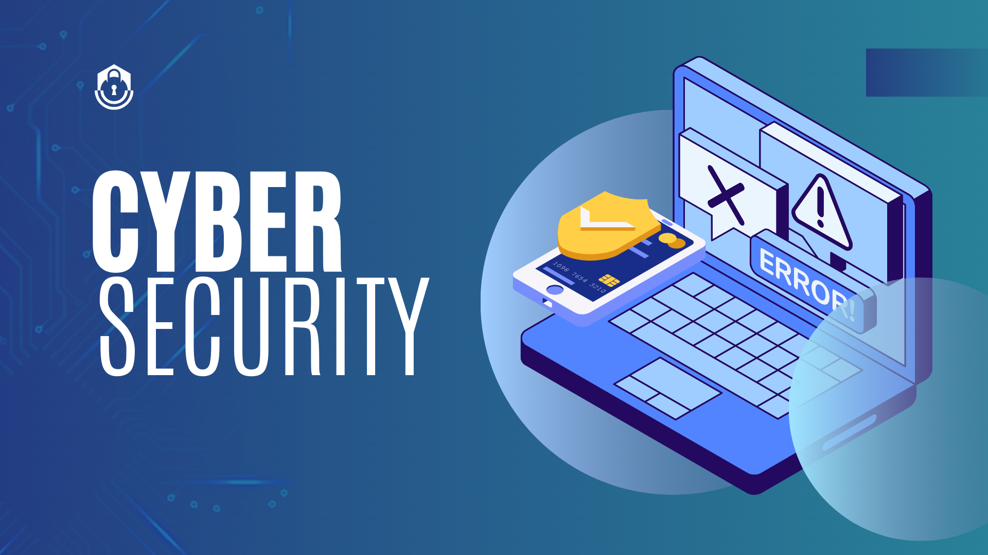 Simple cybersecurity presentation with green modern design showing security measures